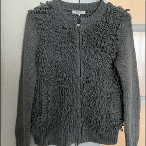 Madewell grey zip sweater